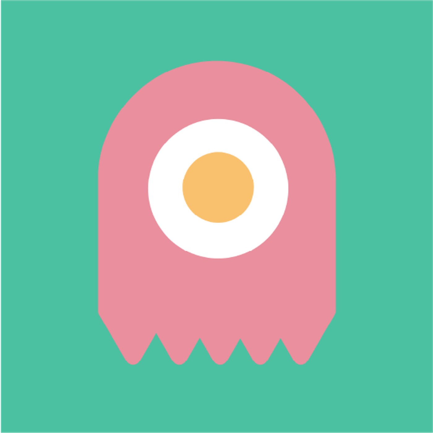 Ghost and Turnip par Pauline Dellapera — motif de carreau de ciment