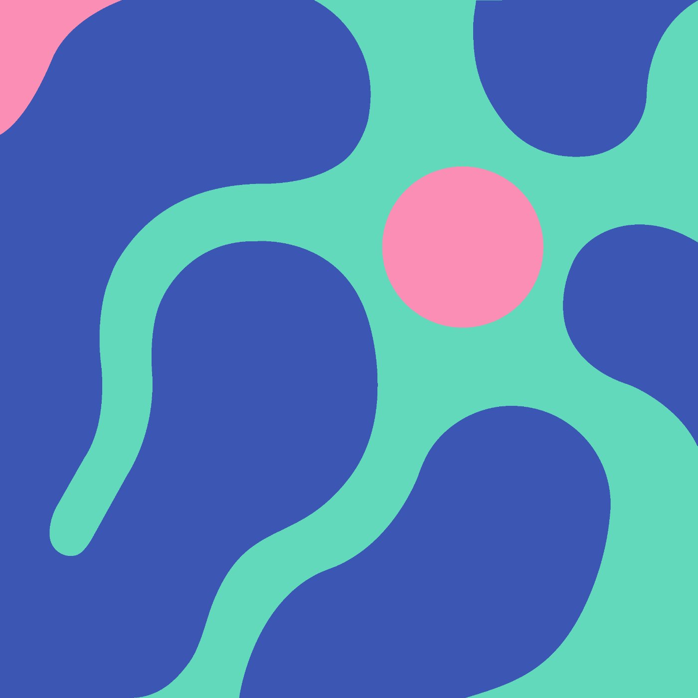 Anémone par Lyna FAÏZA — motif de carreau de ciment