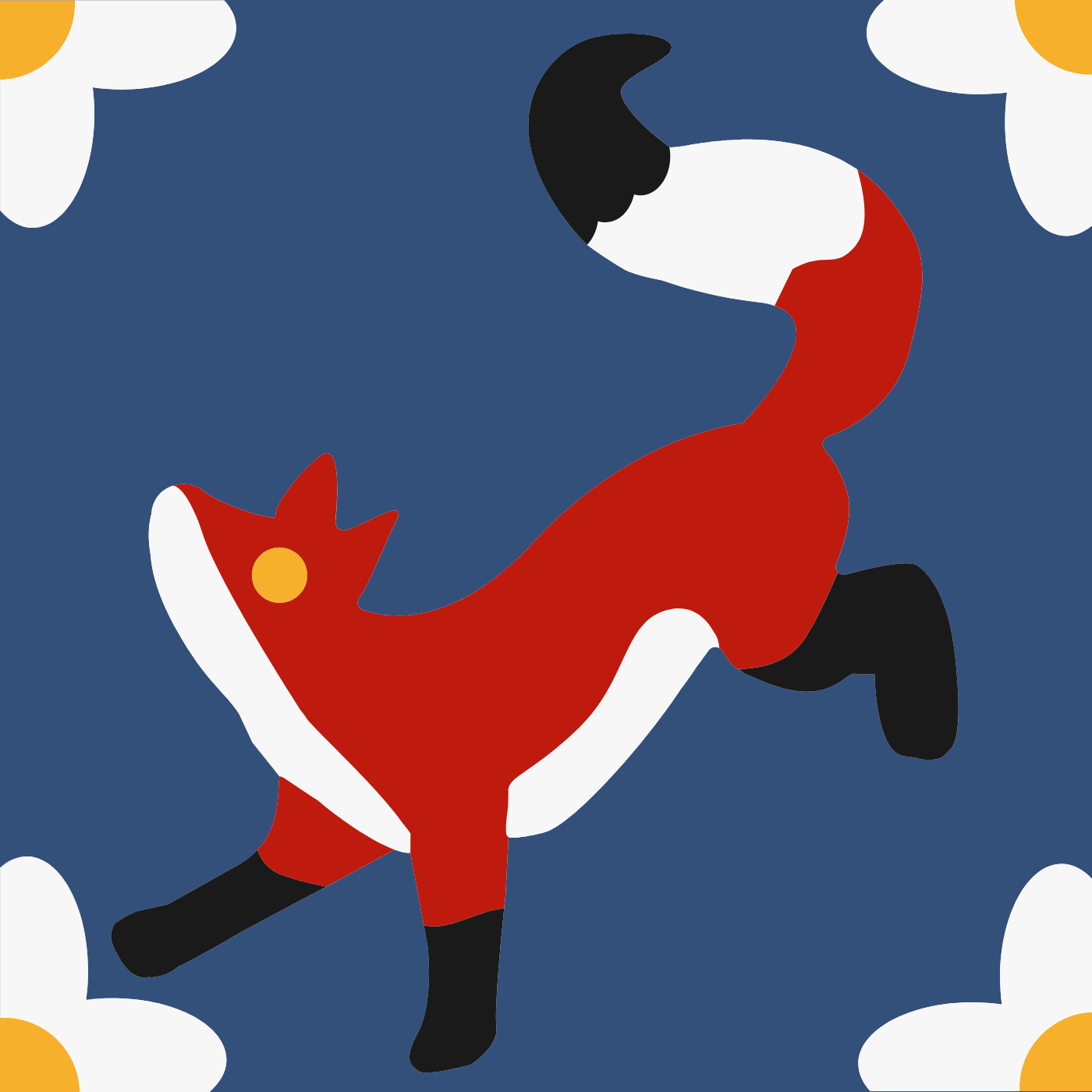 Saut de Renard par Angèle Gevin Hié — motif de carreau de ciment