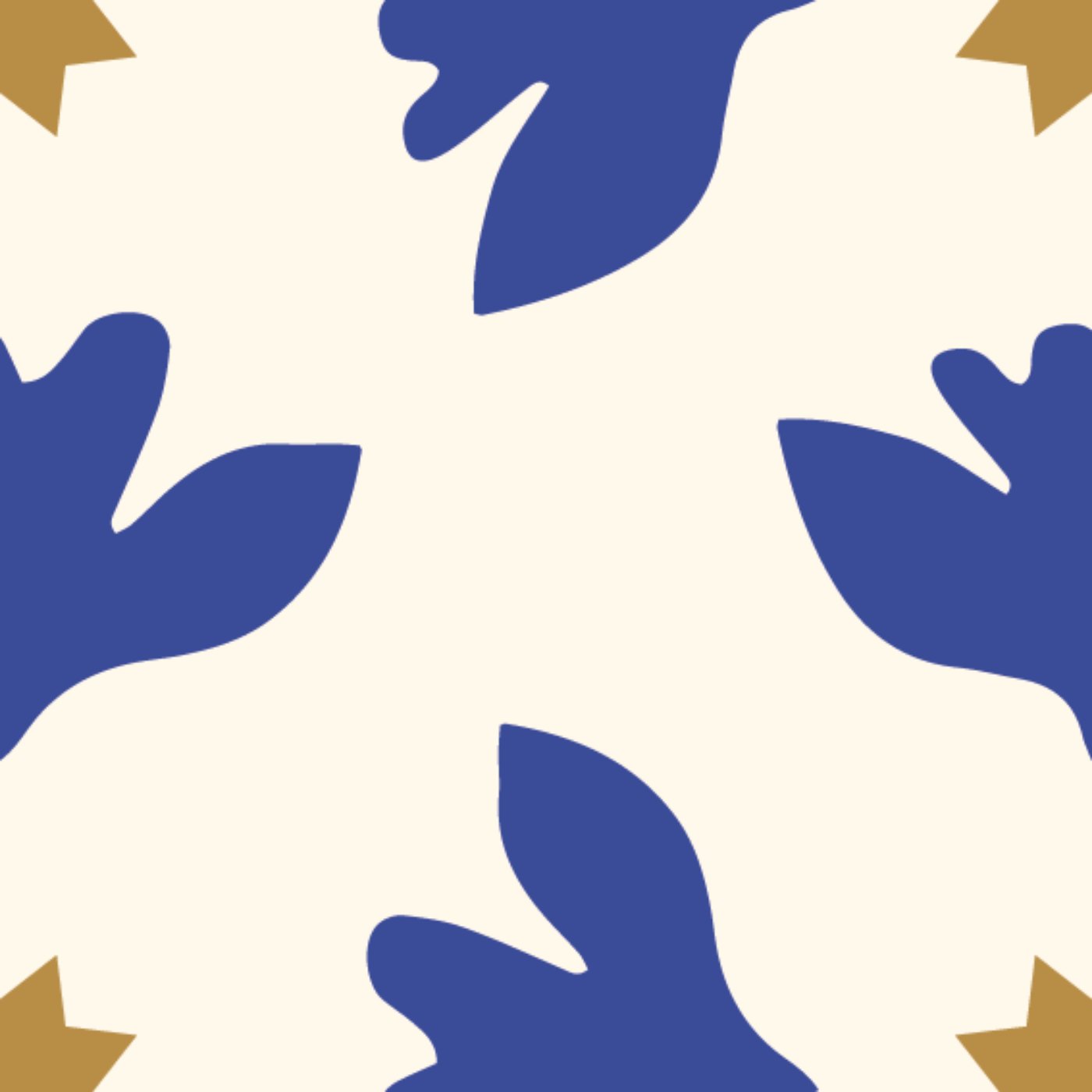 Oiseaux bleu par Héloïse Authié — motif de carreau de ciment