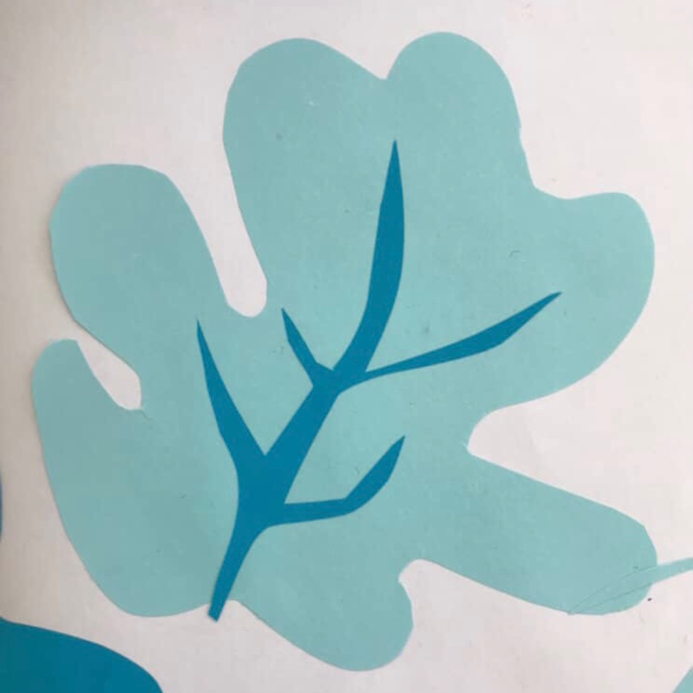 Feuilles et formes par Solveil Dupré — motif de carreau de ciment