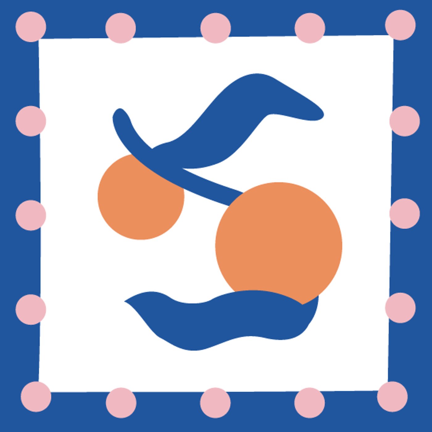 Bleu comme l’orange par Laure Breant — motif de carreau de ciment