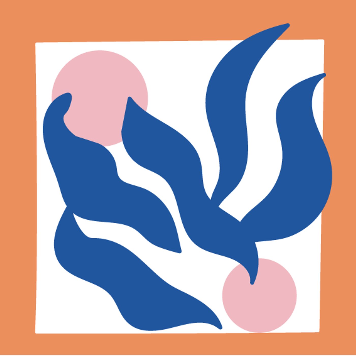 Bleu comme l’orange par Laure Breant — motif de carreau de ciment