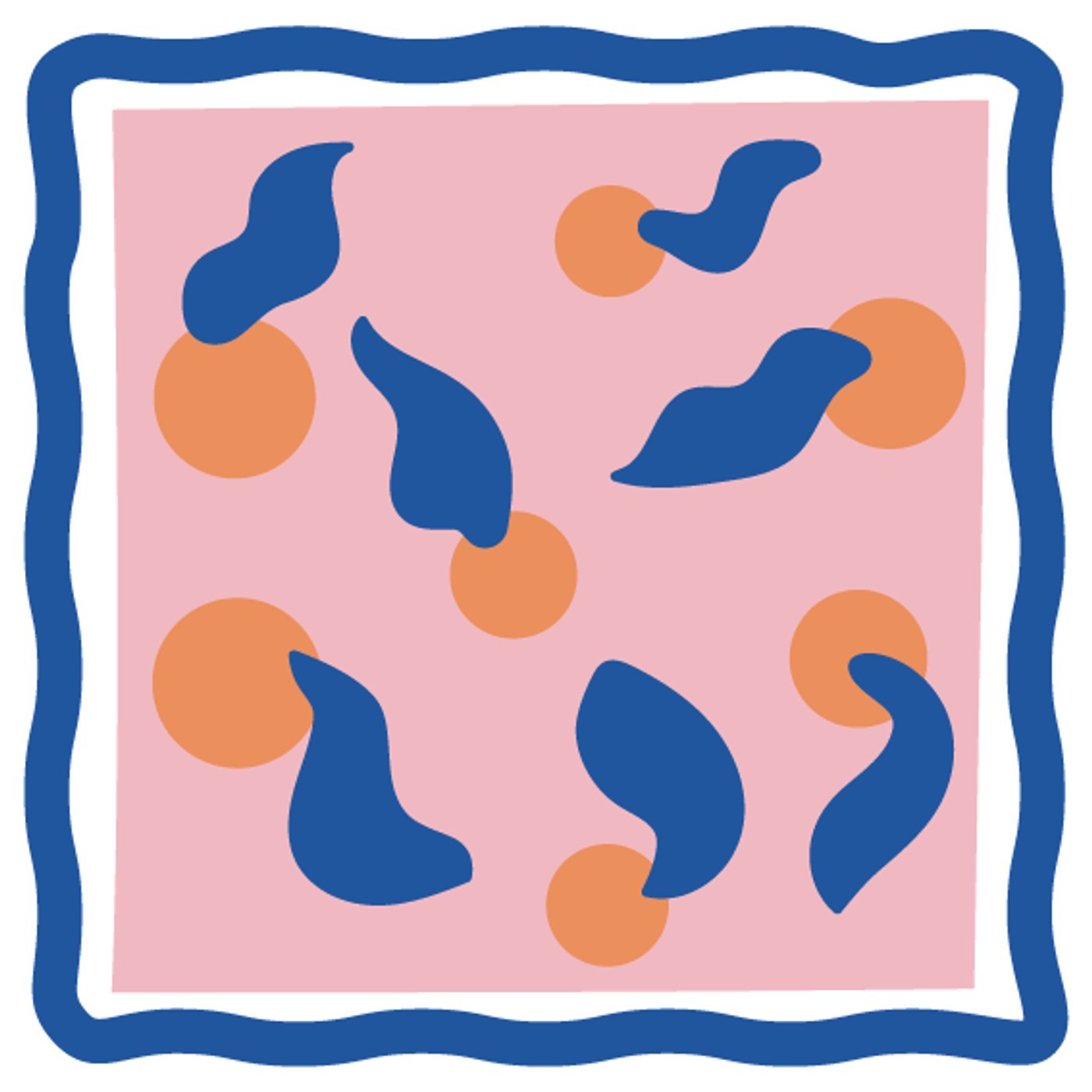 Bleu comme l’orange par Laure Breant — motif de carreau de ciment