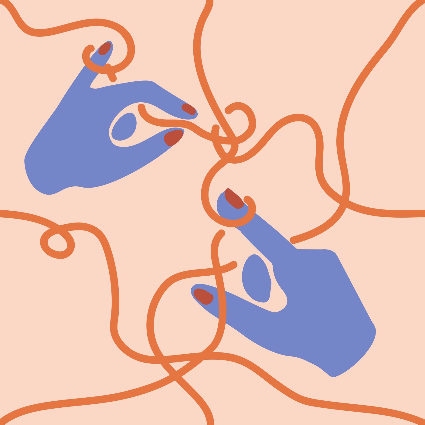 Démêler par Justine Cam-Ottavi — motif de carreau de ciment