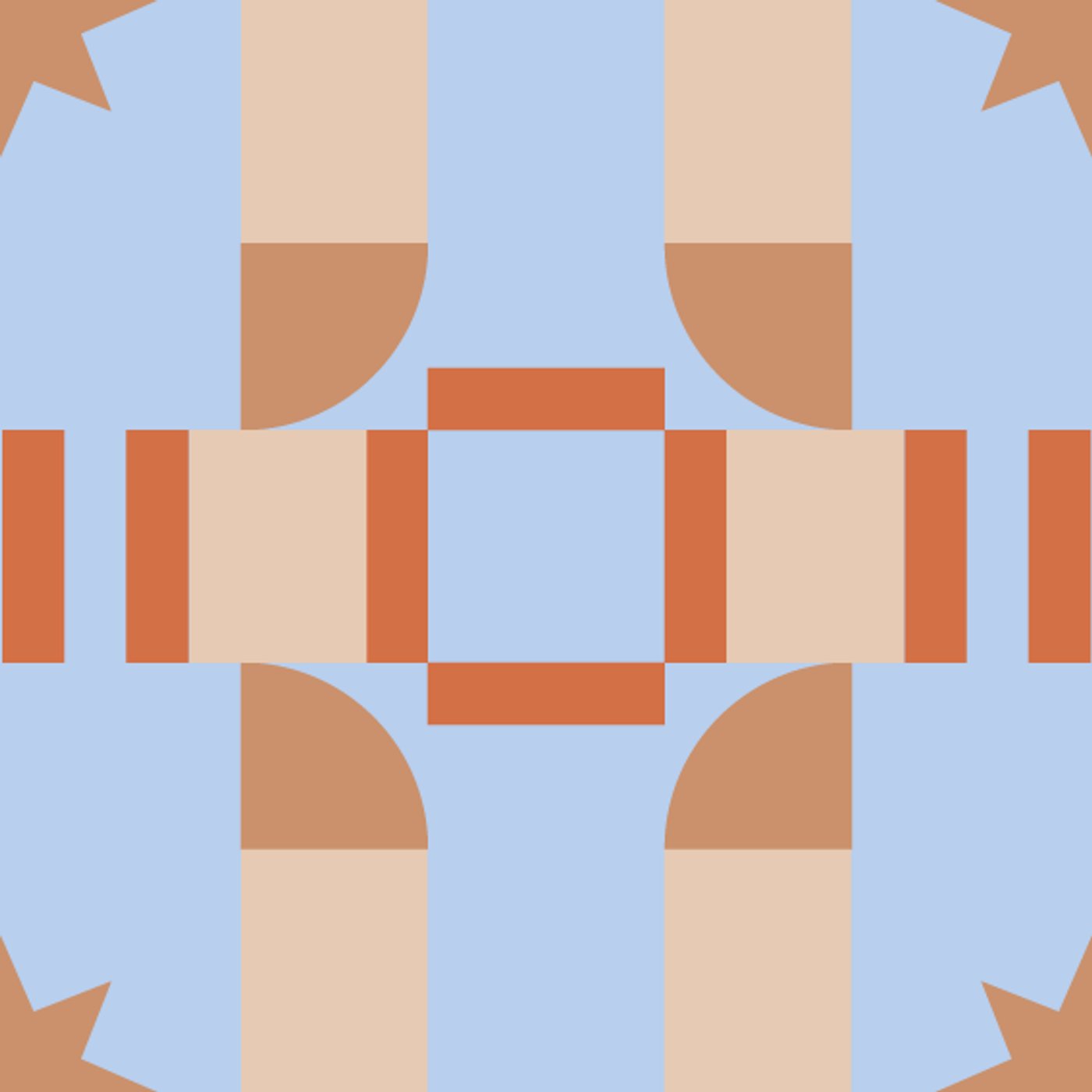 Pumpkin Bloom par Salomé Hélioscope — motif de carreau de ciment