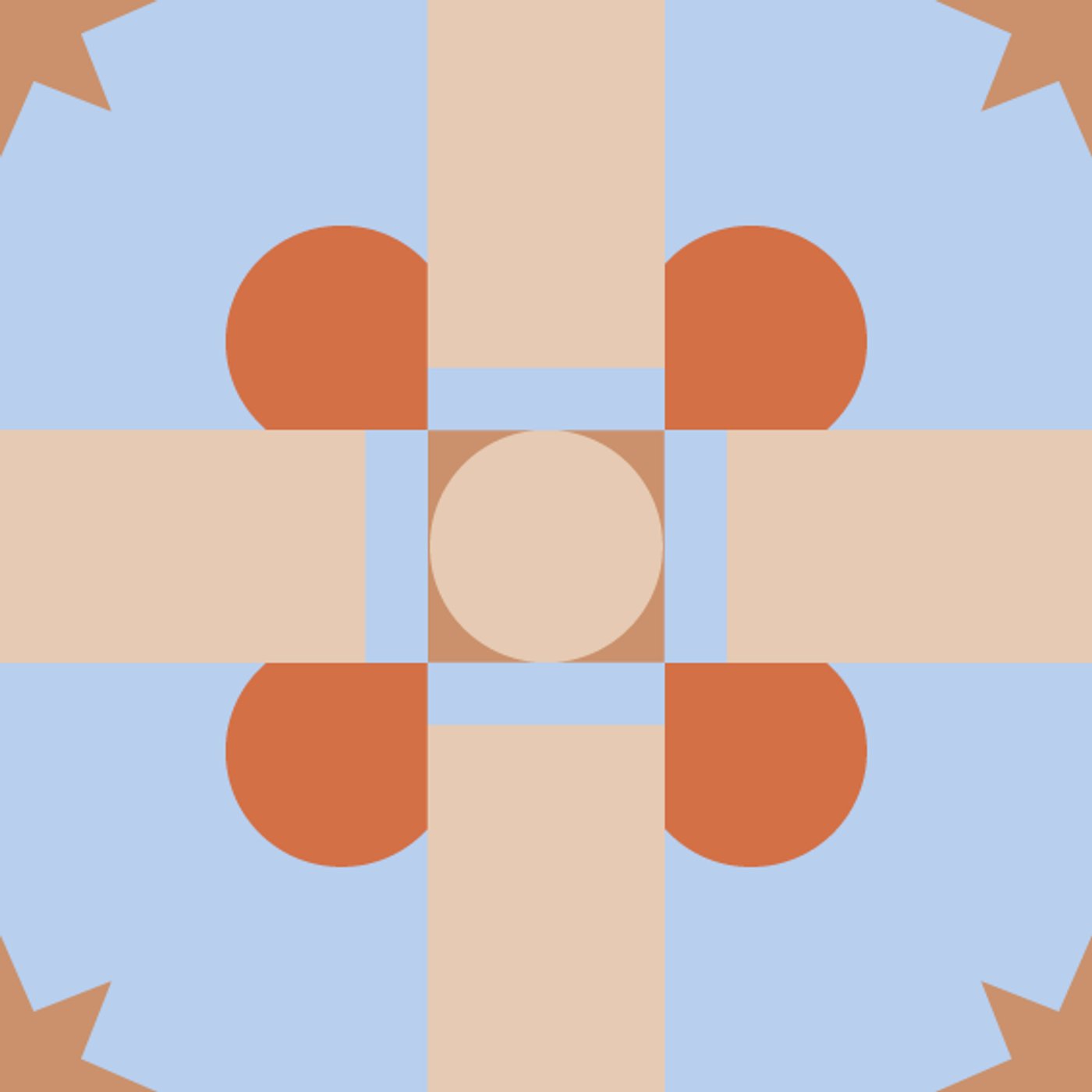 Pumpkin Bloom par Salomé Hélioscope — motif de carreau de ciment