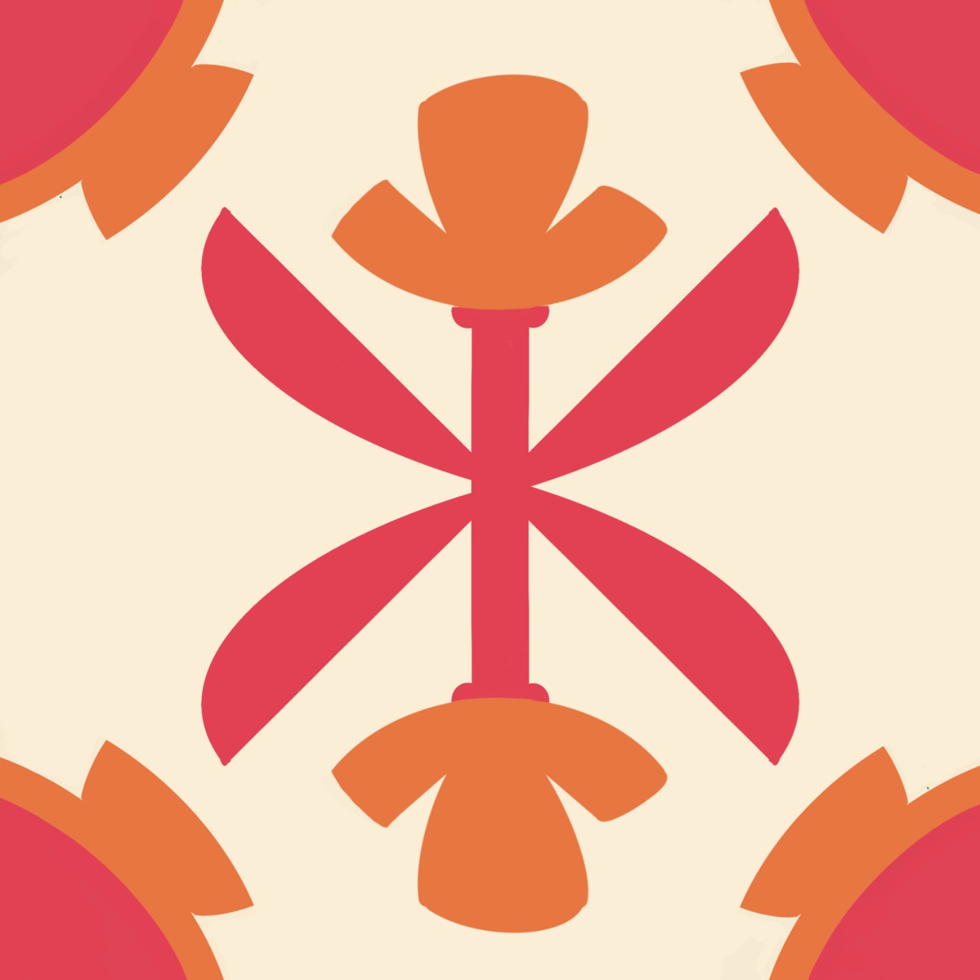 Une fleur, mille jardins par Véronique Maquin — motif de carreau de ciment