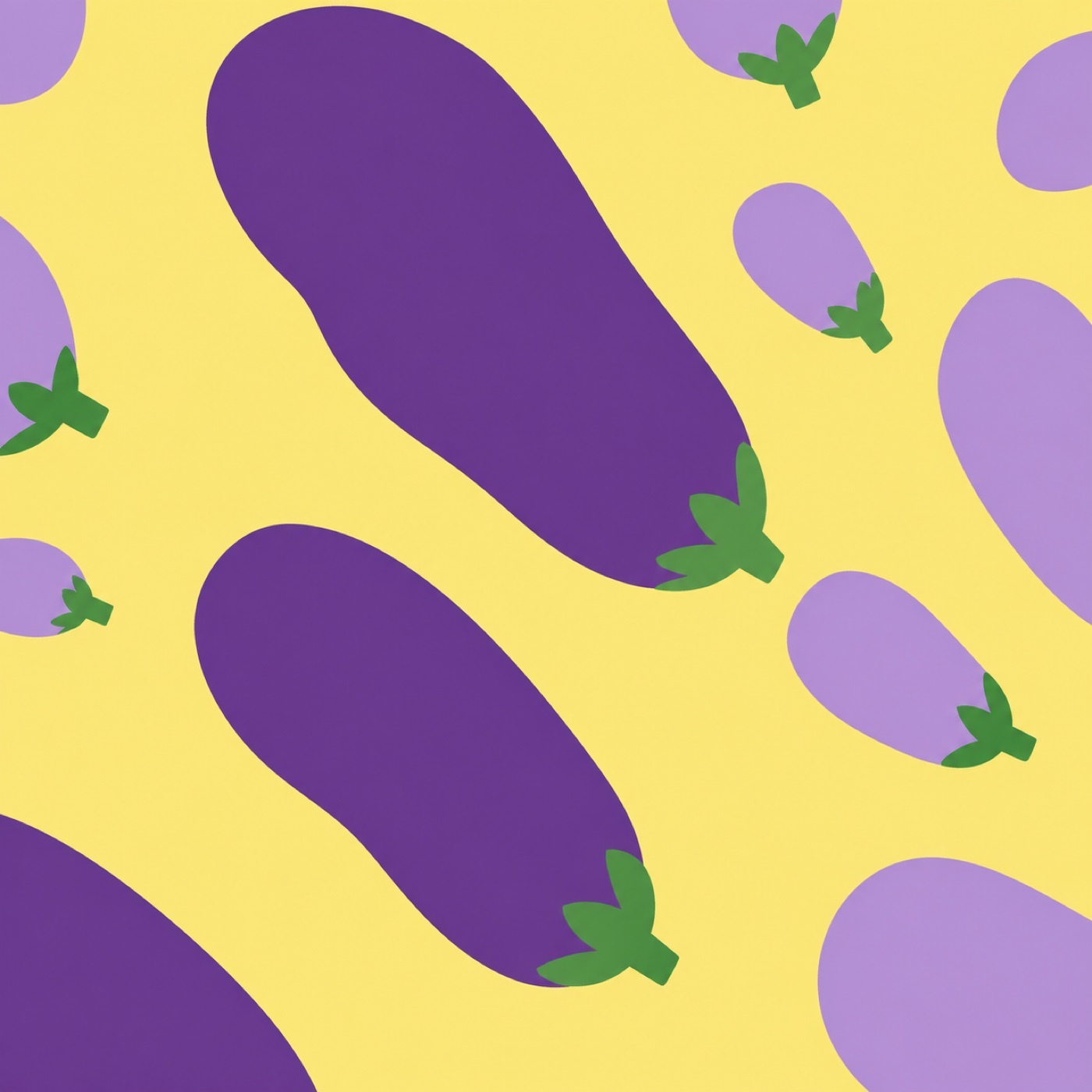 Les aubergines par Alix Dupont — motif de carreau de ciment