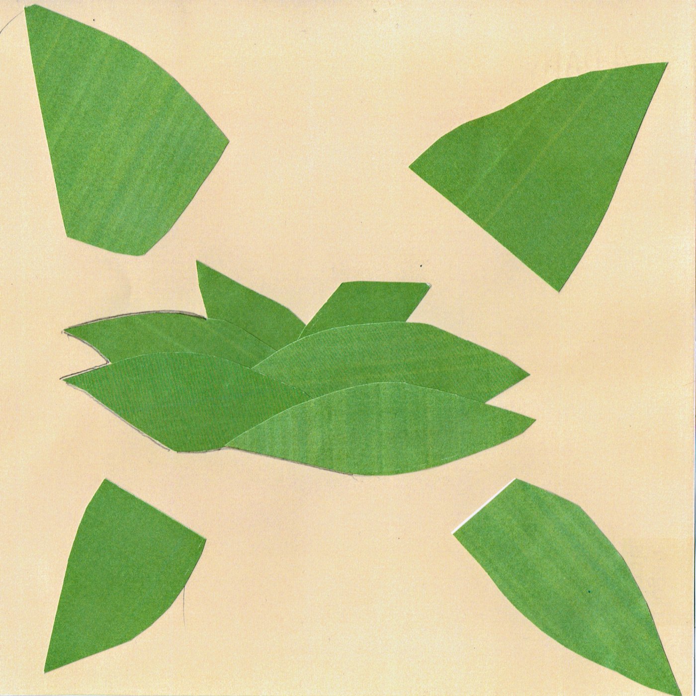 Feuilles vertes ( école La Cime) par Adam Adam — motif de carreau de ciment