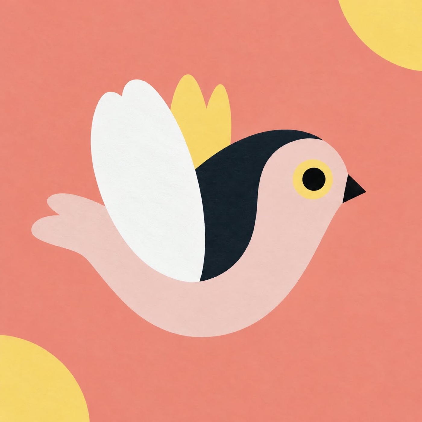 Un bel oiseau par Marion Lecoanet — motif de carreau de ciment