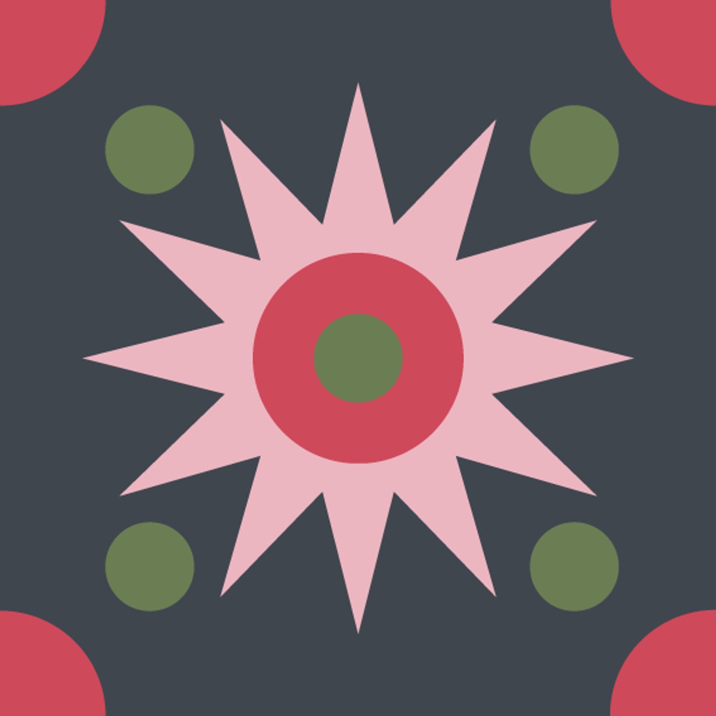 Petits pois fleuris par Lucinne Salva — motif de carreau de ciment