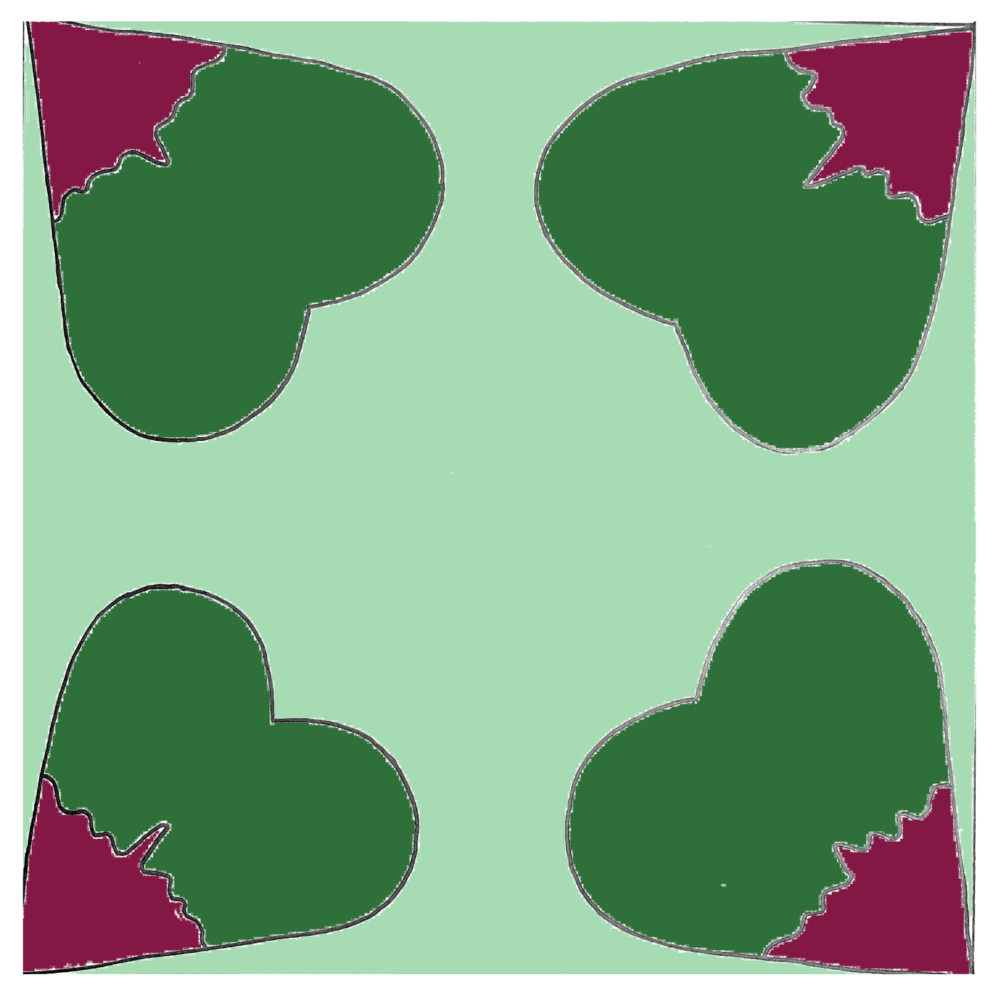 La chance des Oxalis par Alison De Tapia — motif de carreau de ciment