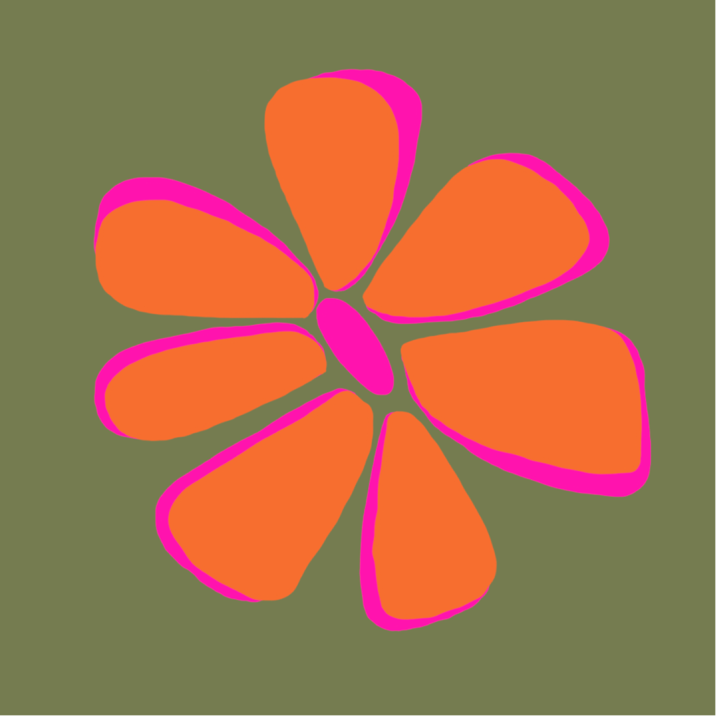 Fleurs colorées par Olivia Nafarrate — motif de carreau de ciment