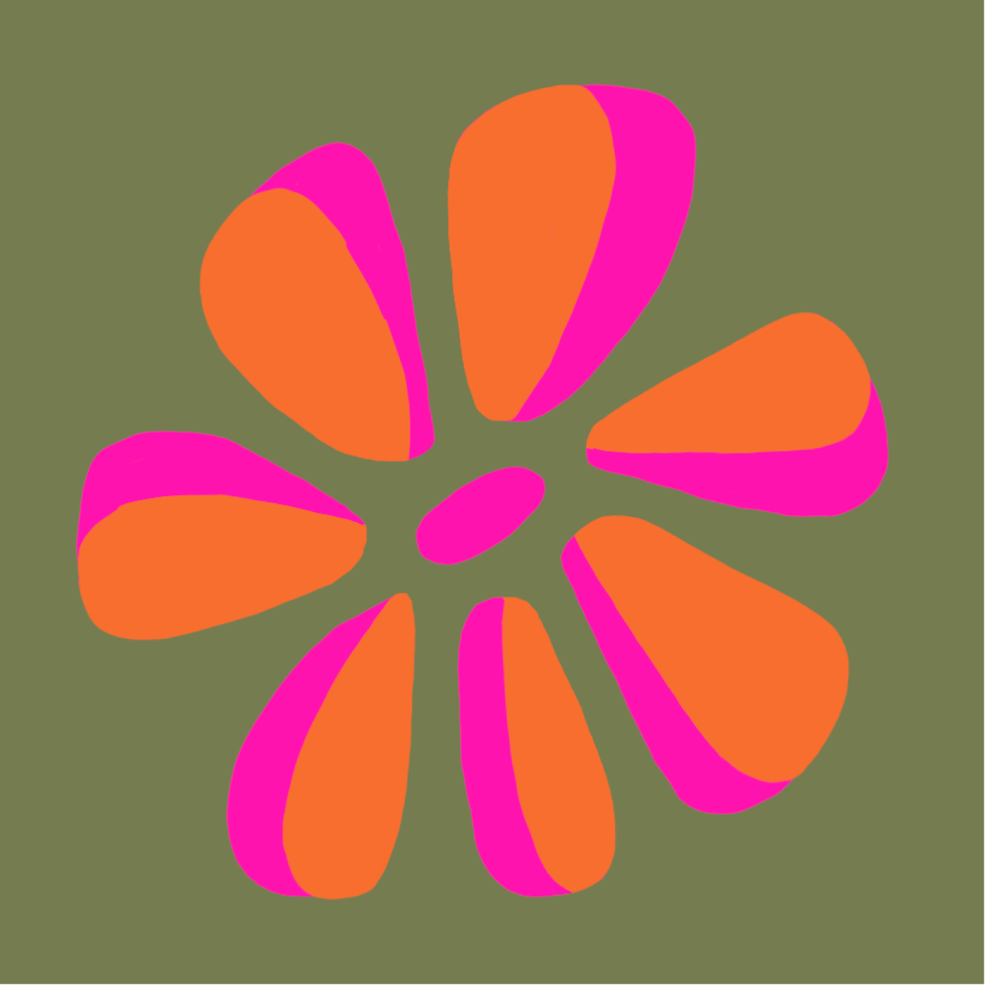 Disco flower par Olivia Nafarrate — motif de carreau de ciment