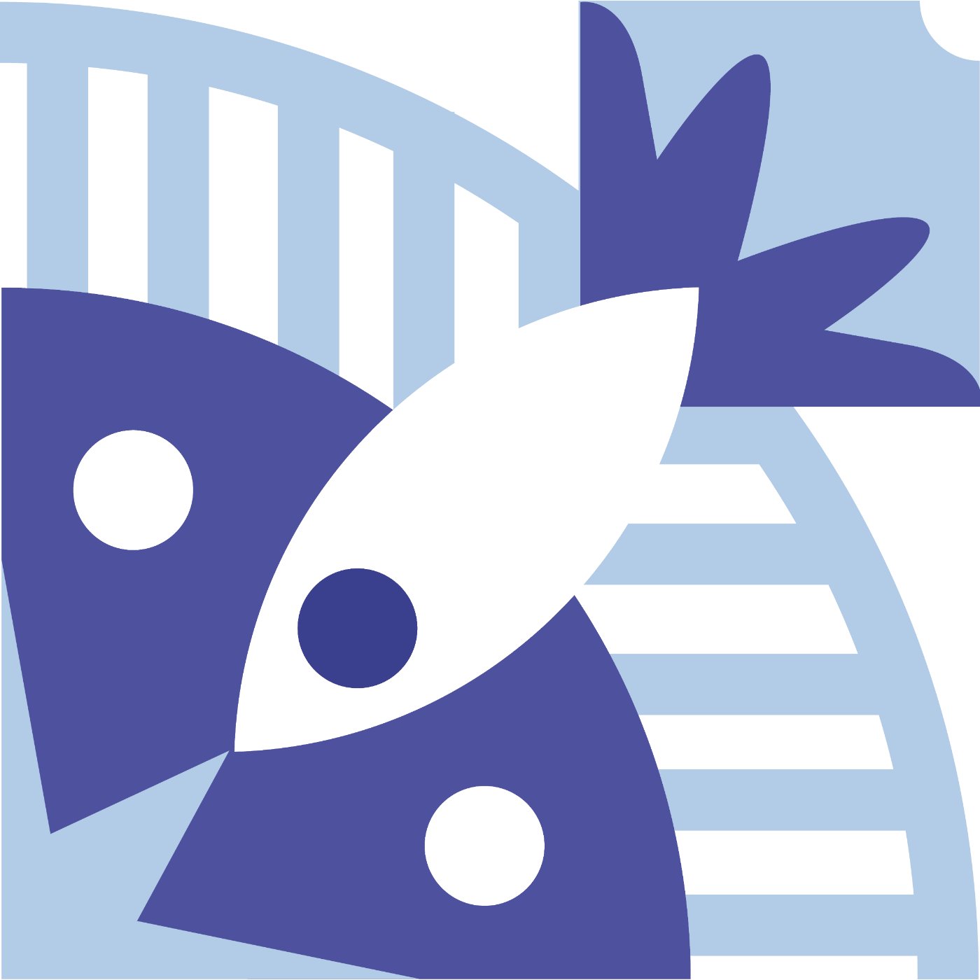 Poisson d'azur par Pauline Storez — motif de carreau de ciment