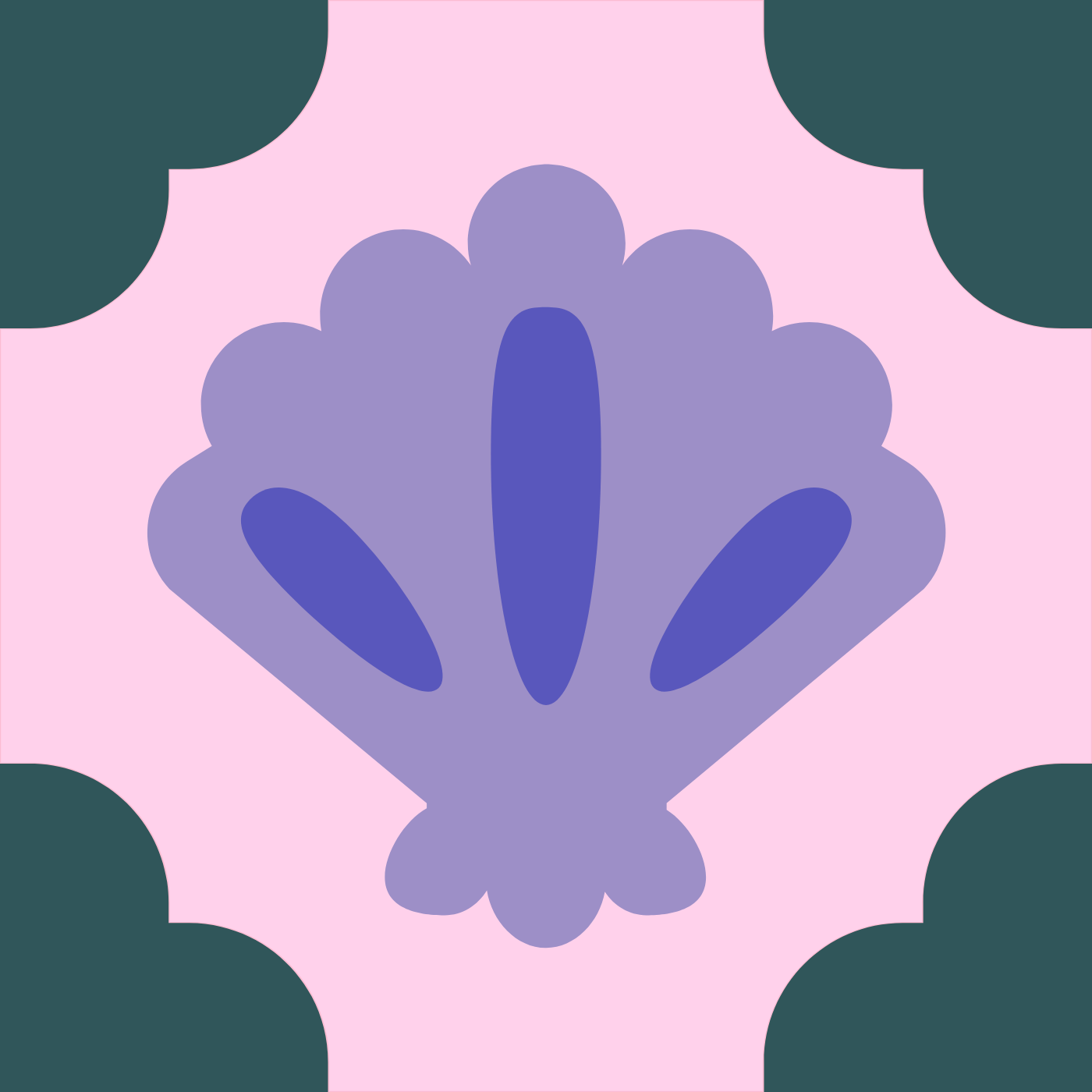 Bord de mer par Prune Adam — motif de carreau de ciment
