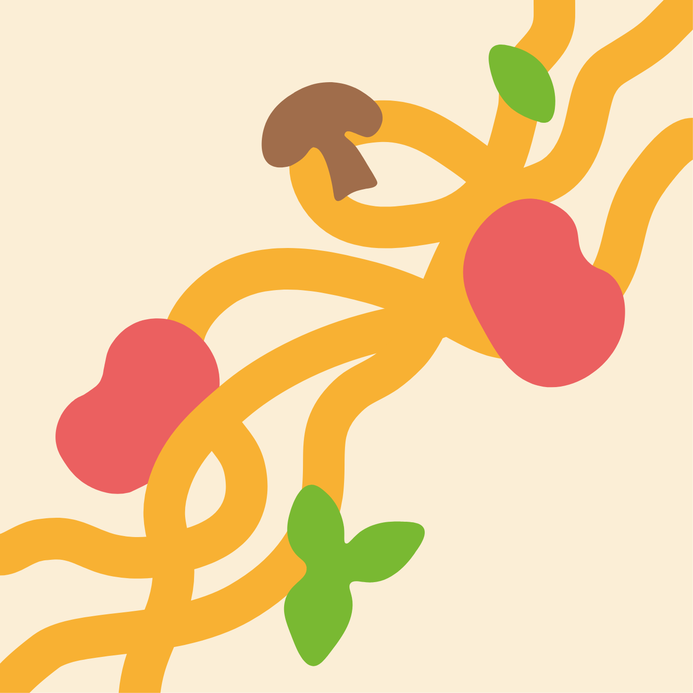 Viva la pasta ! par Enora GUERET — motif de carreau de ciment