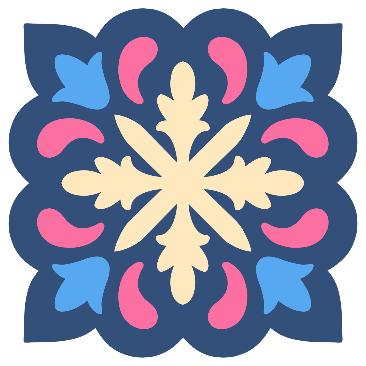 Nostalgie bleue par Laura Karajani — motif de carreau de ciment