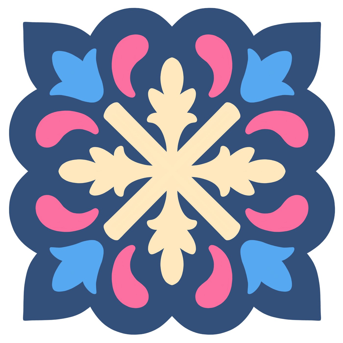 Nostalgie bleue par Laura Karajani — motif de carreau de ciment