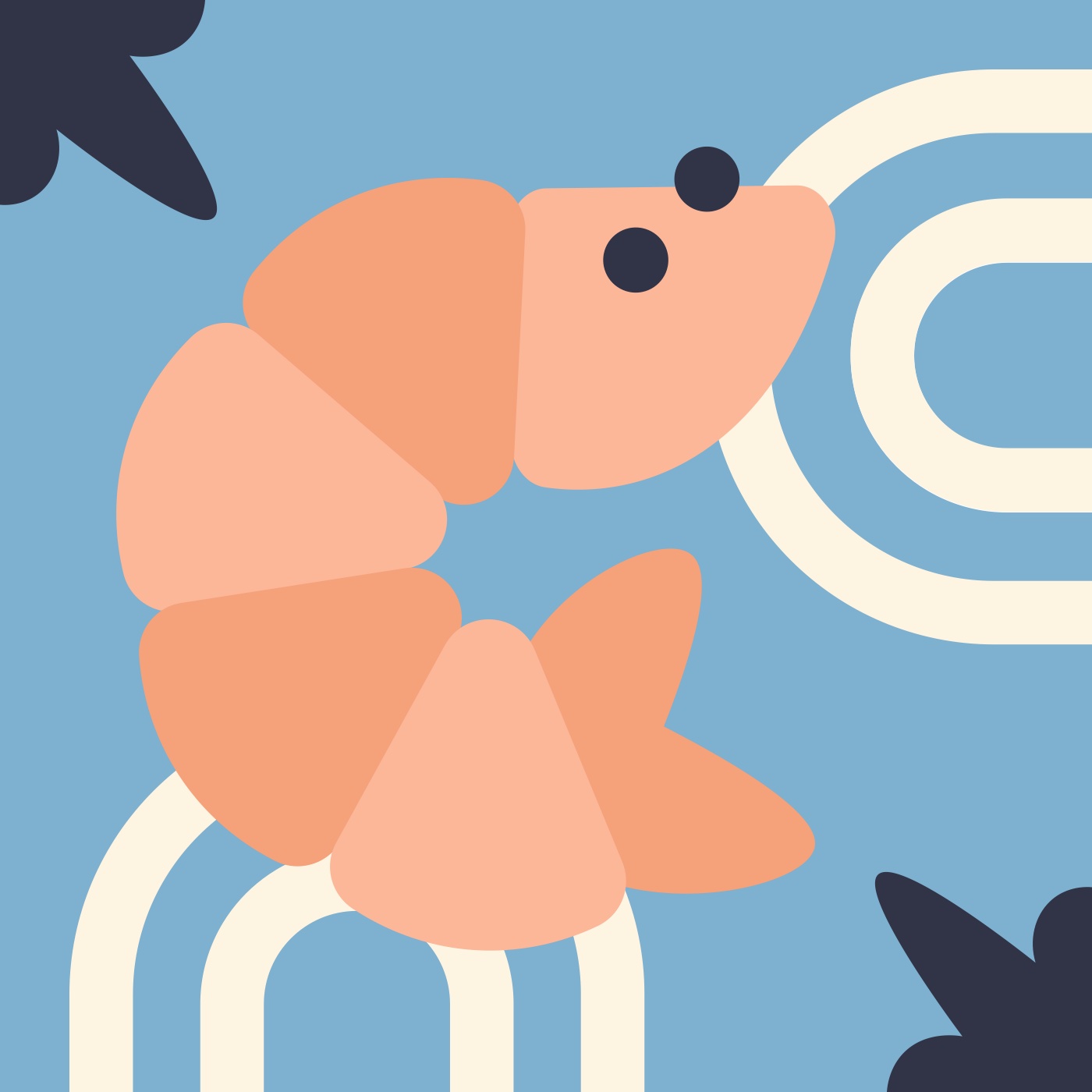 Crevette Lover par Lisa Gautreau — motif de carreau de ciment