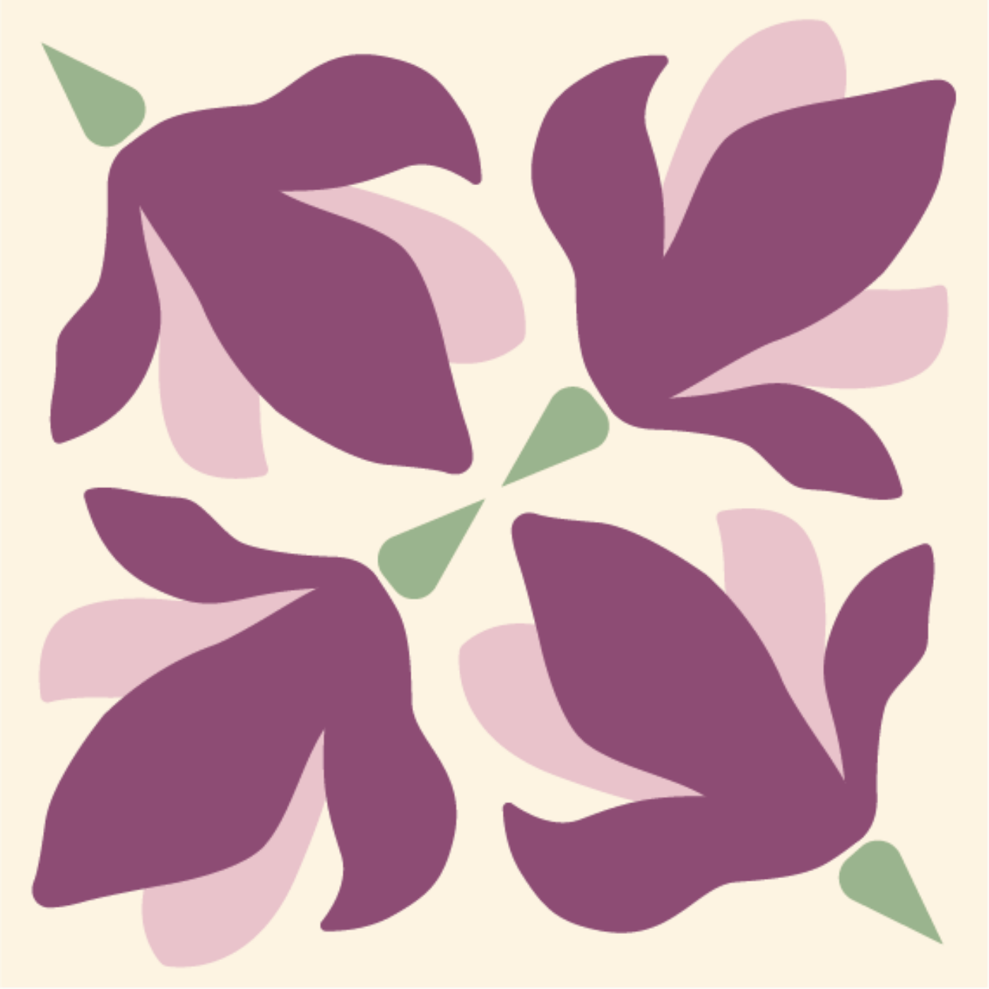 Magnolia par Gwenaëlle Dutay — motif de carreau de ciment