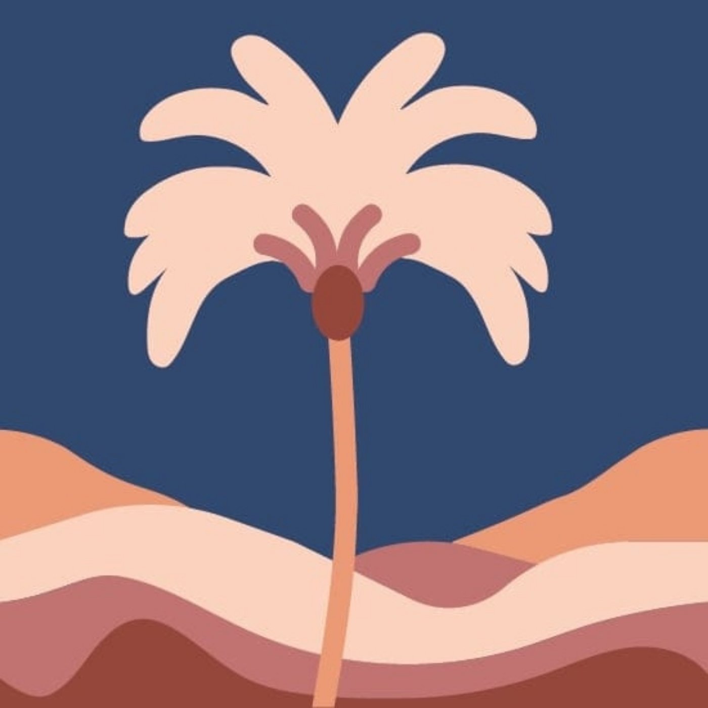 Palmier du désert par Magali Toursel — motif de carreau de ciment