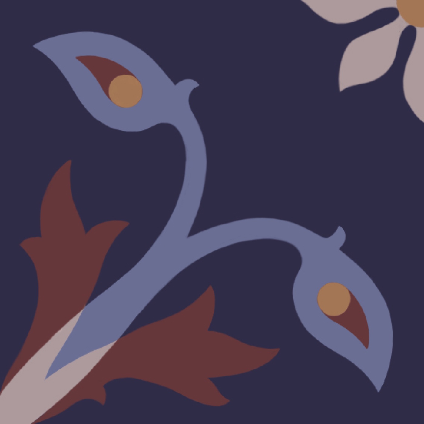 Bleu par flo carchon — motif de carreau de ciment