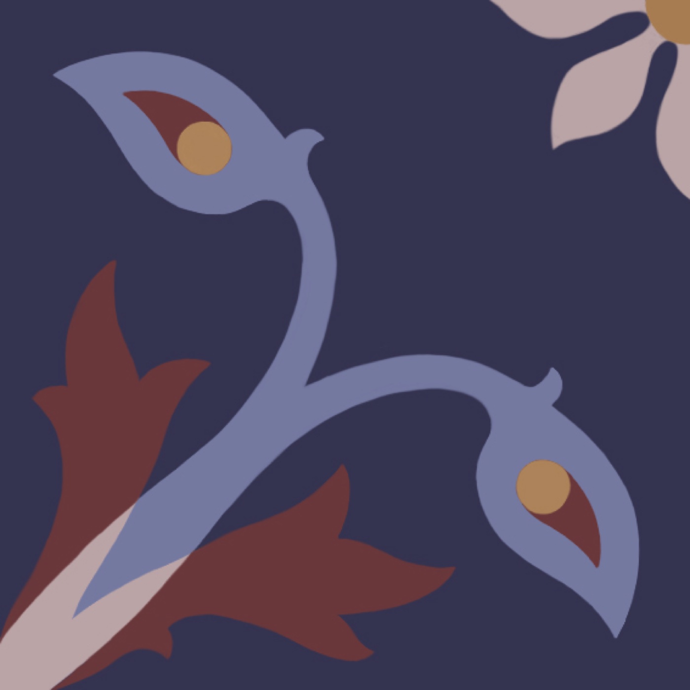 Bleu par flo carchon — motif de carreau de ciment