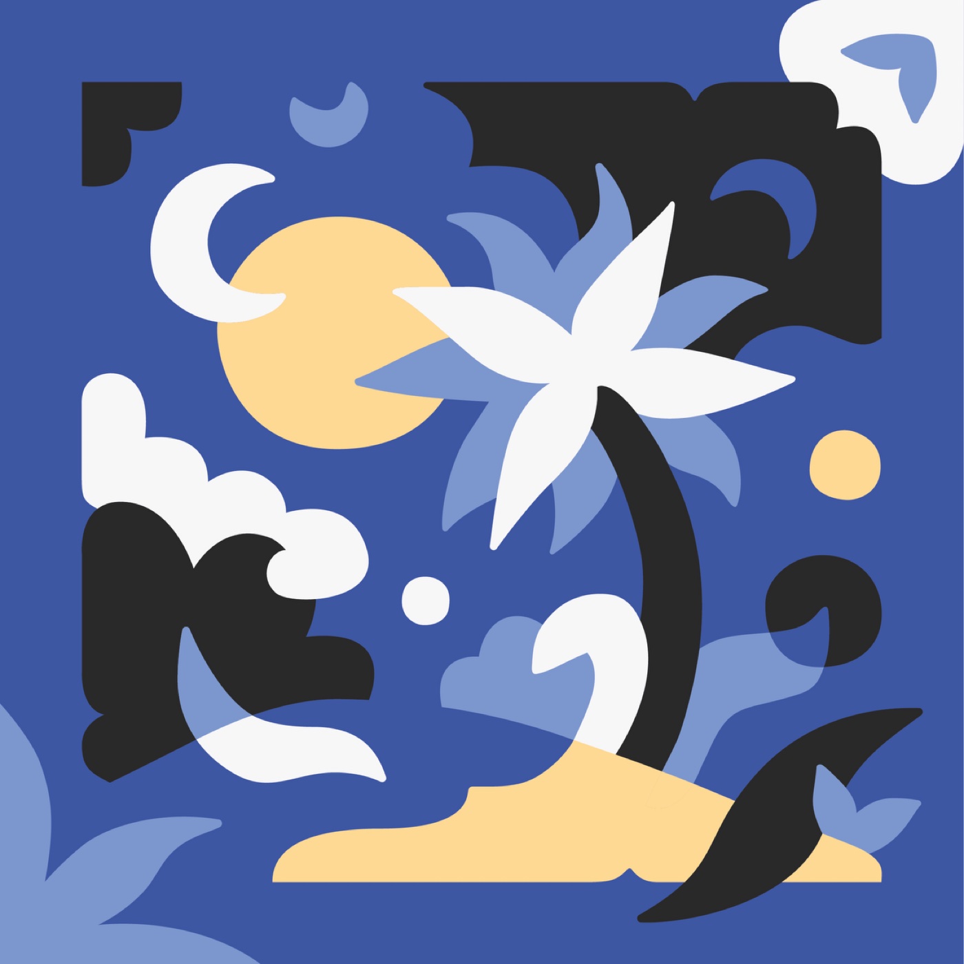 Nuit d'été par Léa Georgelin — motif de carreau de ciment