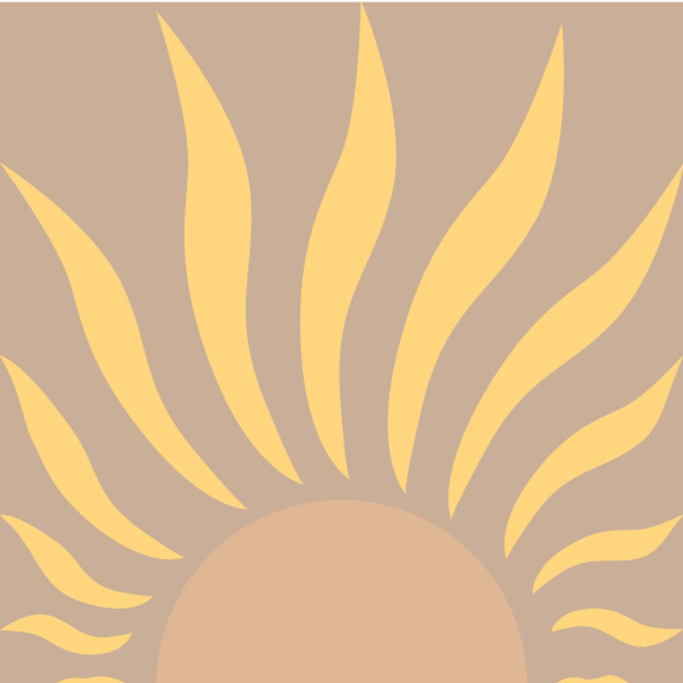 Sunset par Mathilde Gullaud — motif de carreau de ciment