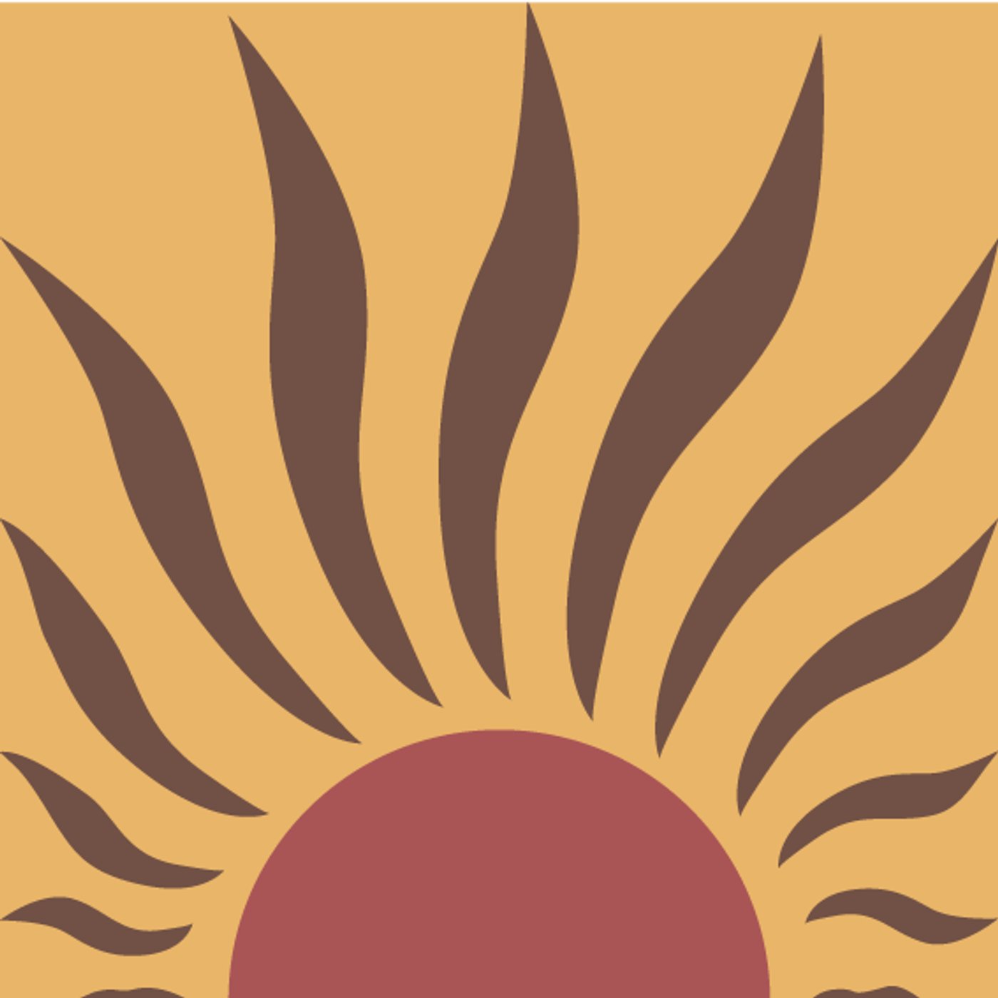 Sunset par Mathilde Gullaud — motif de carreau de ciment