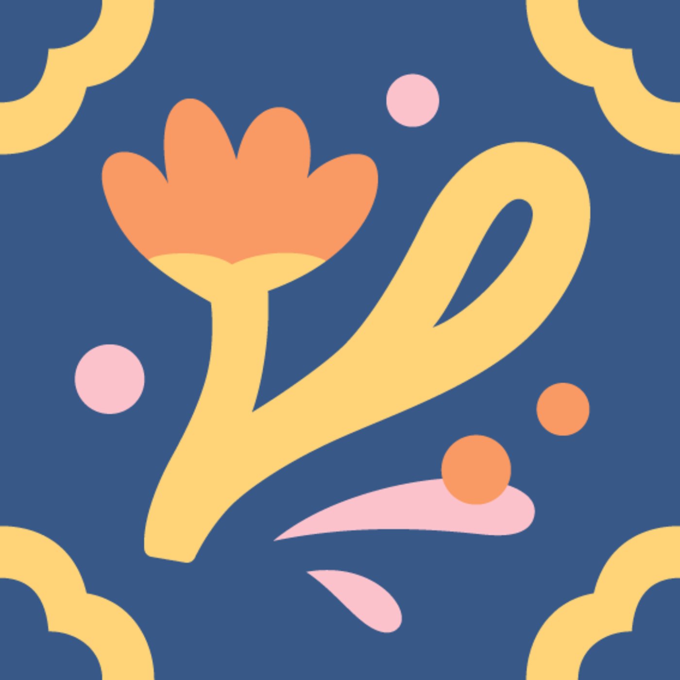 Printemps par Studio Syllabe / Mélanie Ramamon’ — motif de carreau de ciment