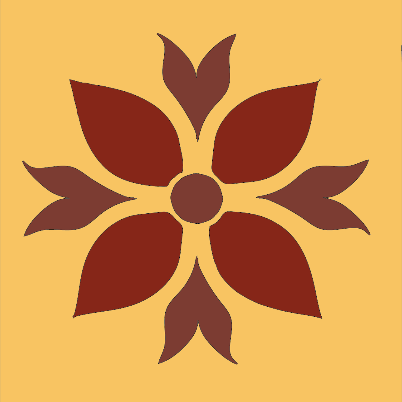 Eclosion Médieval par Thélia VILLAMAUX — motif de carreau de ciment