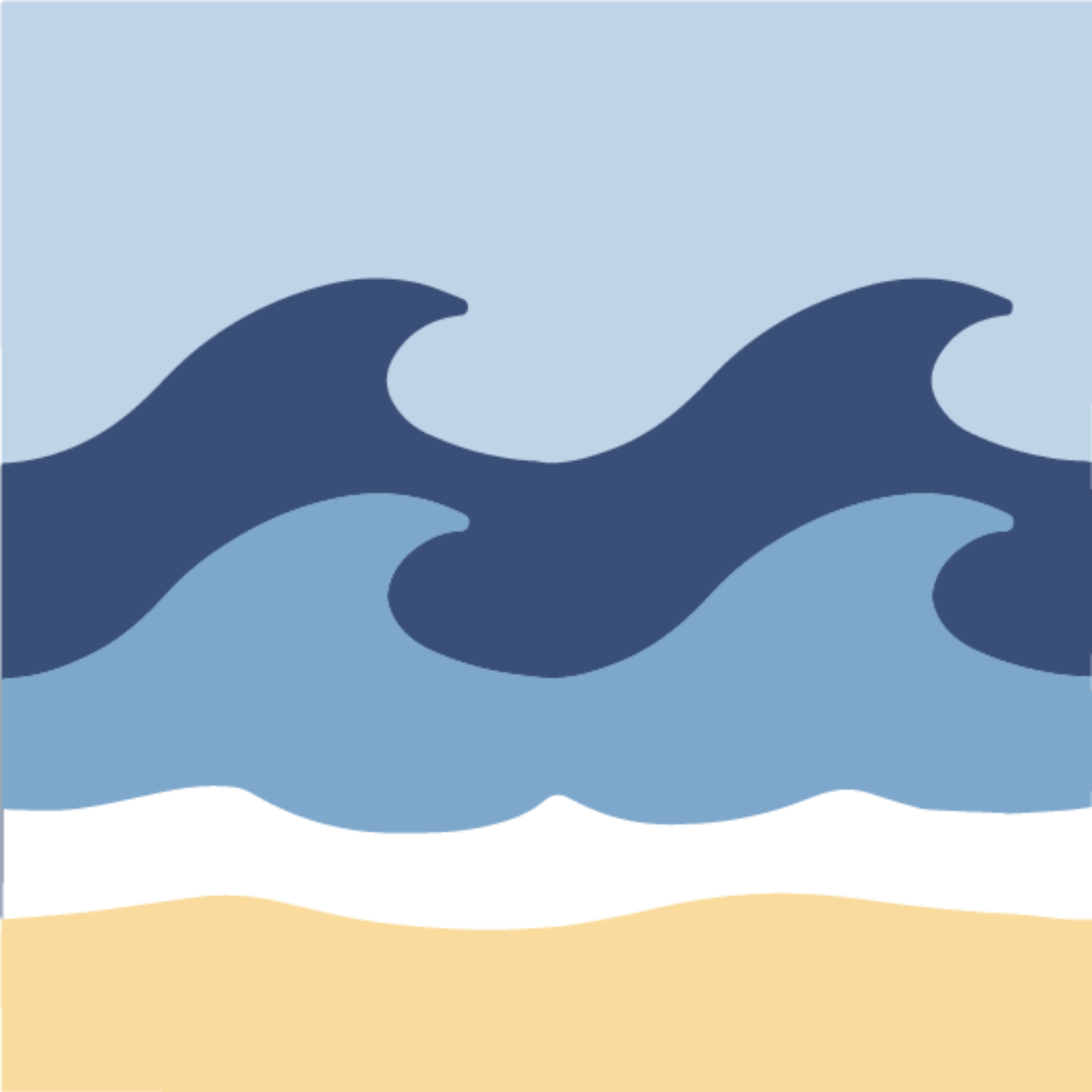 Waves par Julie Bruyère — motif de carreau de ciment