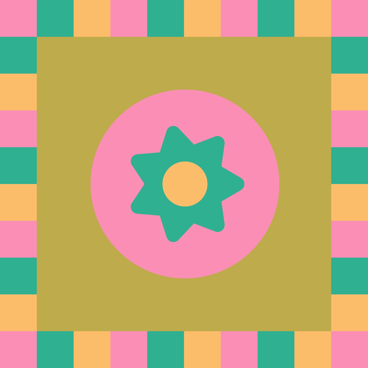 Fleur & Carré par Juliette Servajean — motif de carreau de ciment