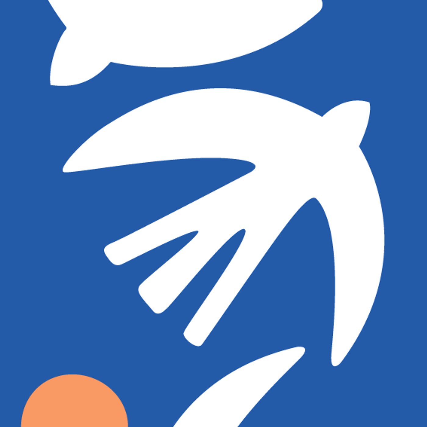 Hirondelles Majorelle par Julia Grandvuillemin — motif de carreau de ciment