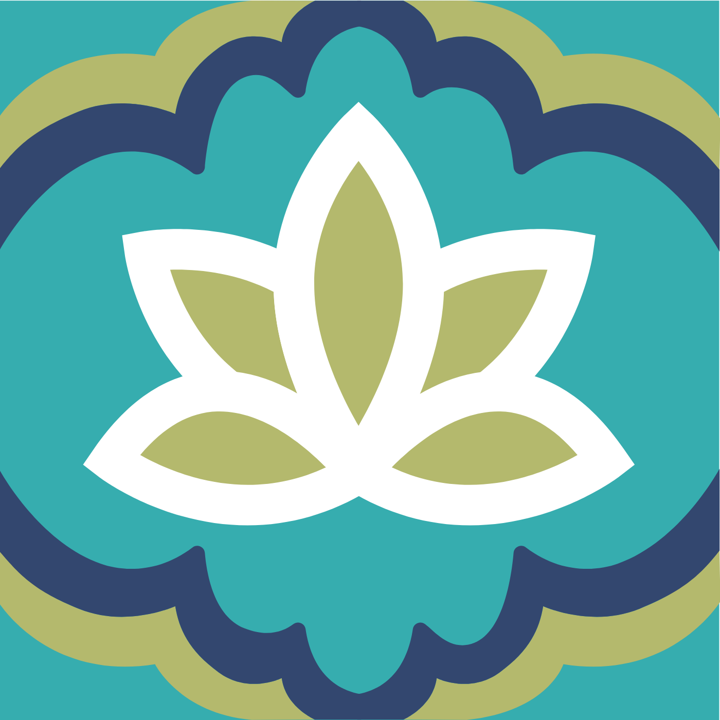 Jaipur lotus par Geraldine proust — motif de carreau de ciment