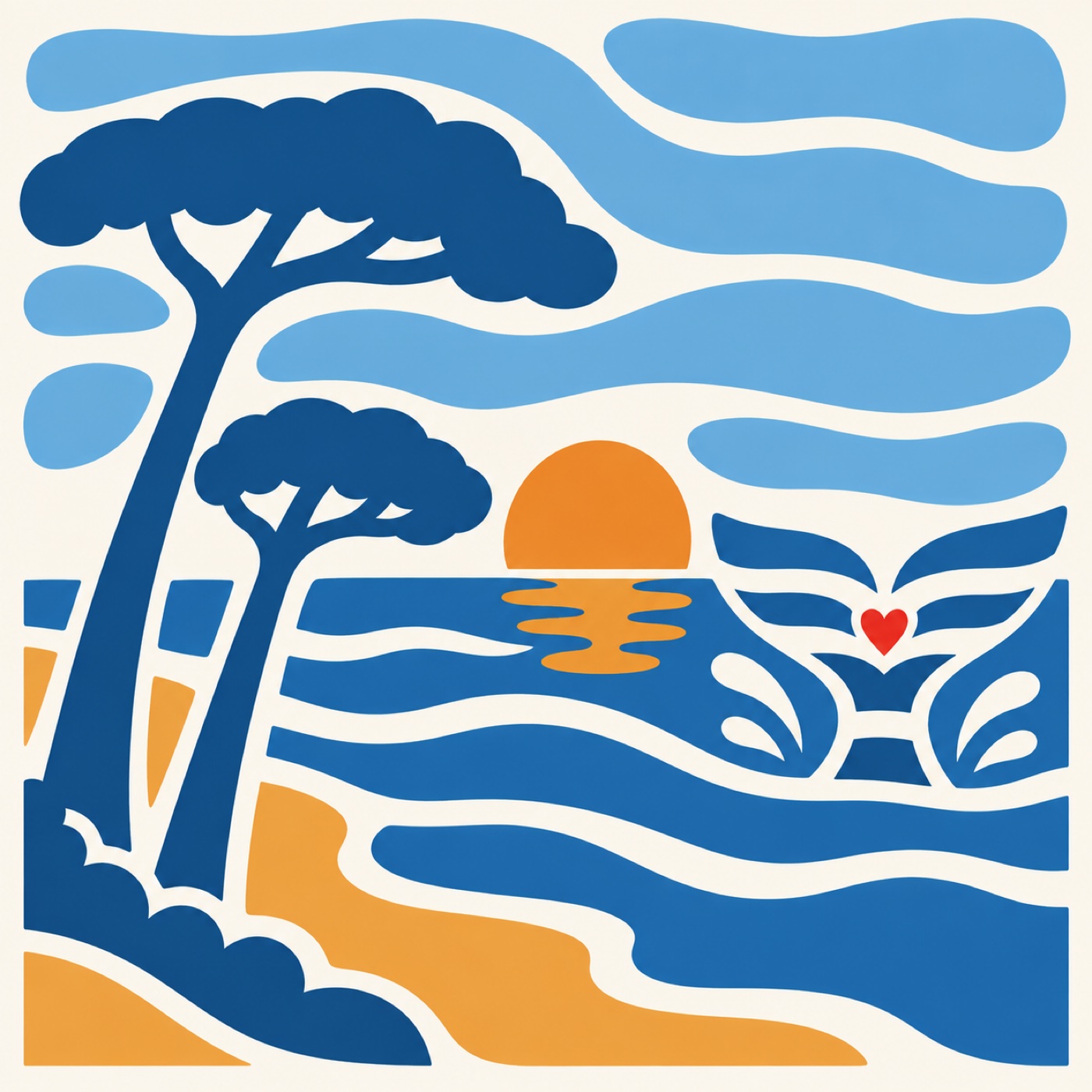 Arcachon par Jo Laneluc — motif de carreau de ciment