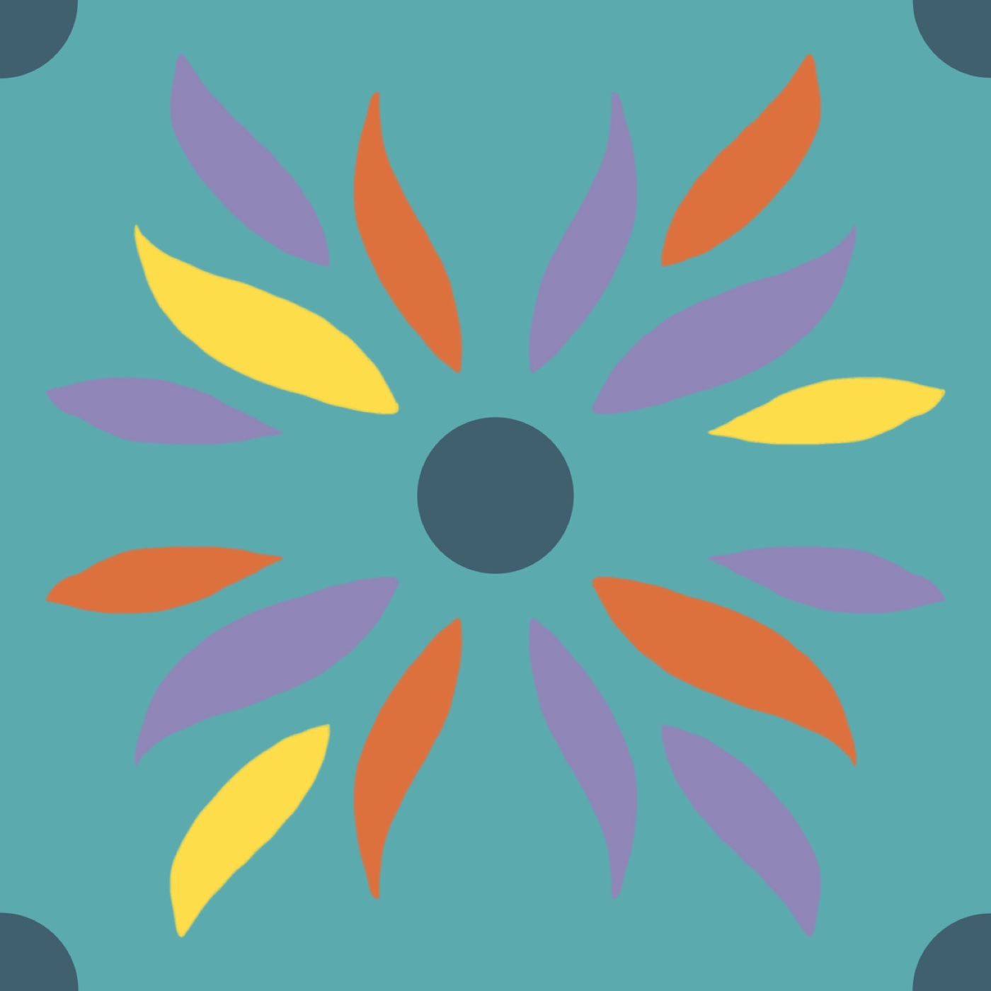 Saisons par Valentine Pandelé — motif de carreau de ciment