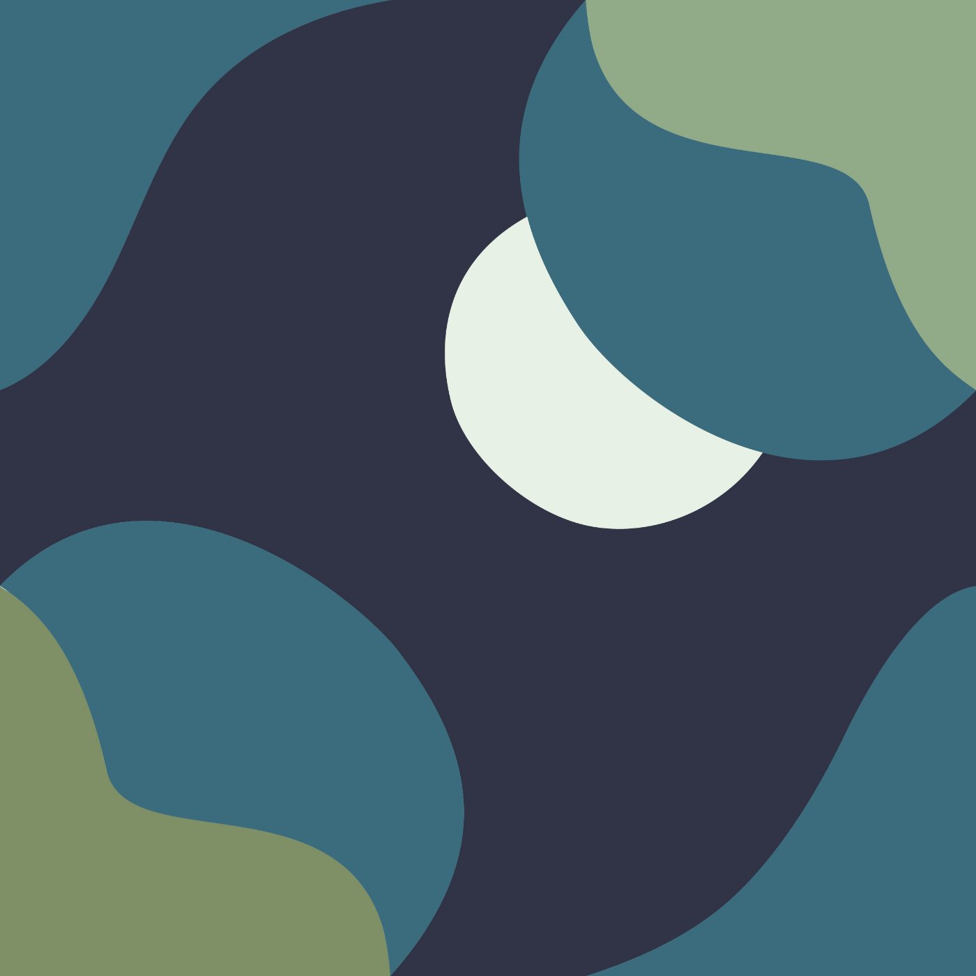 Lune Timide par Carole Mariet — motif de carreau de ciment