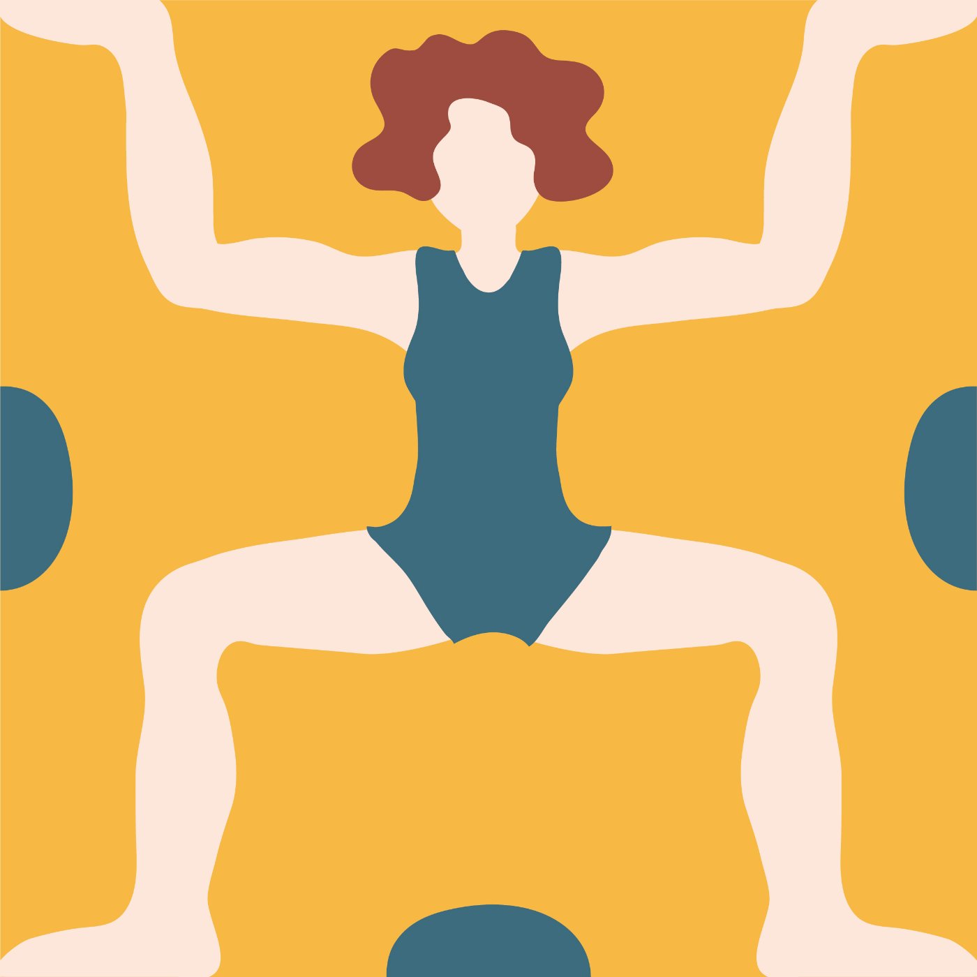 Le petit bain par Charlotte Selz — motif de carreau de ciment