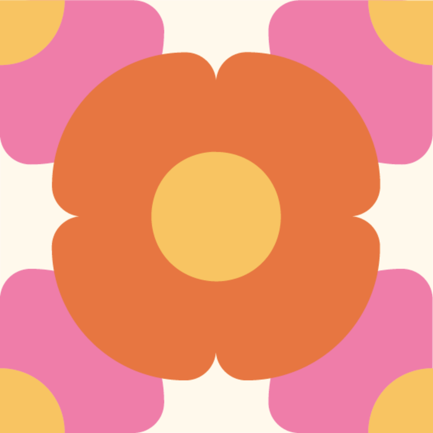 Vichy de Fleurs par Camille Piguet — motif de carreau de ciment
