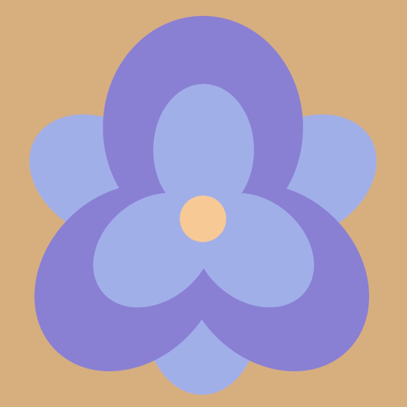 Parterre de pensées par Loli Jacob — motif de carreau de ciment