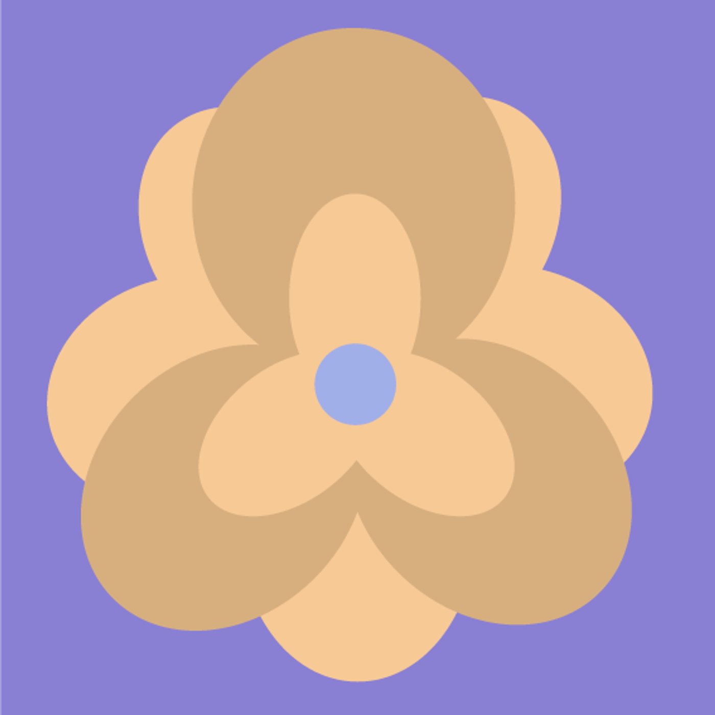 Parterre de pensées par Loli Jacob — motif de carreau de ciment