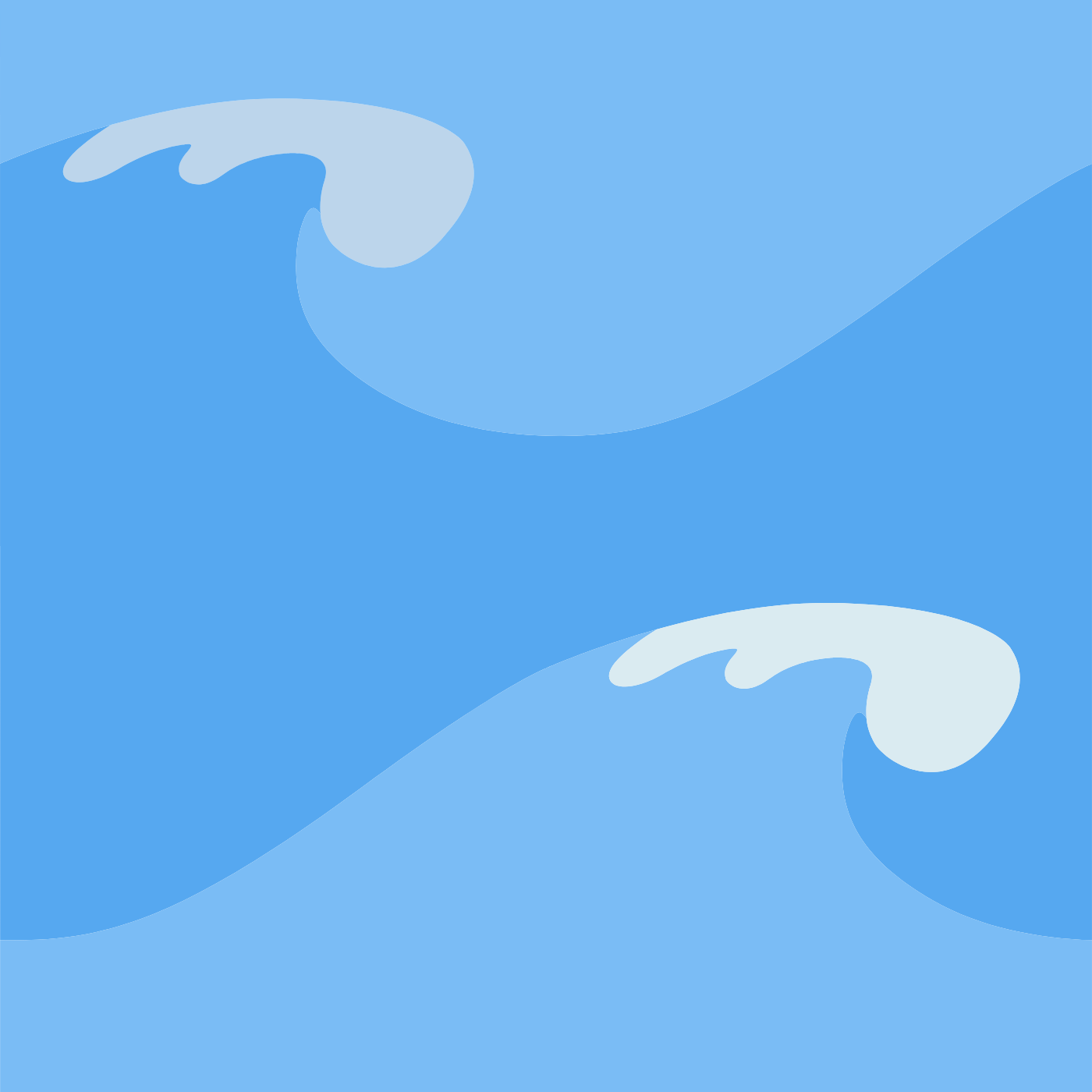Funky Waves par Maïlys Gleize — motif de carreau de ciment