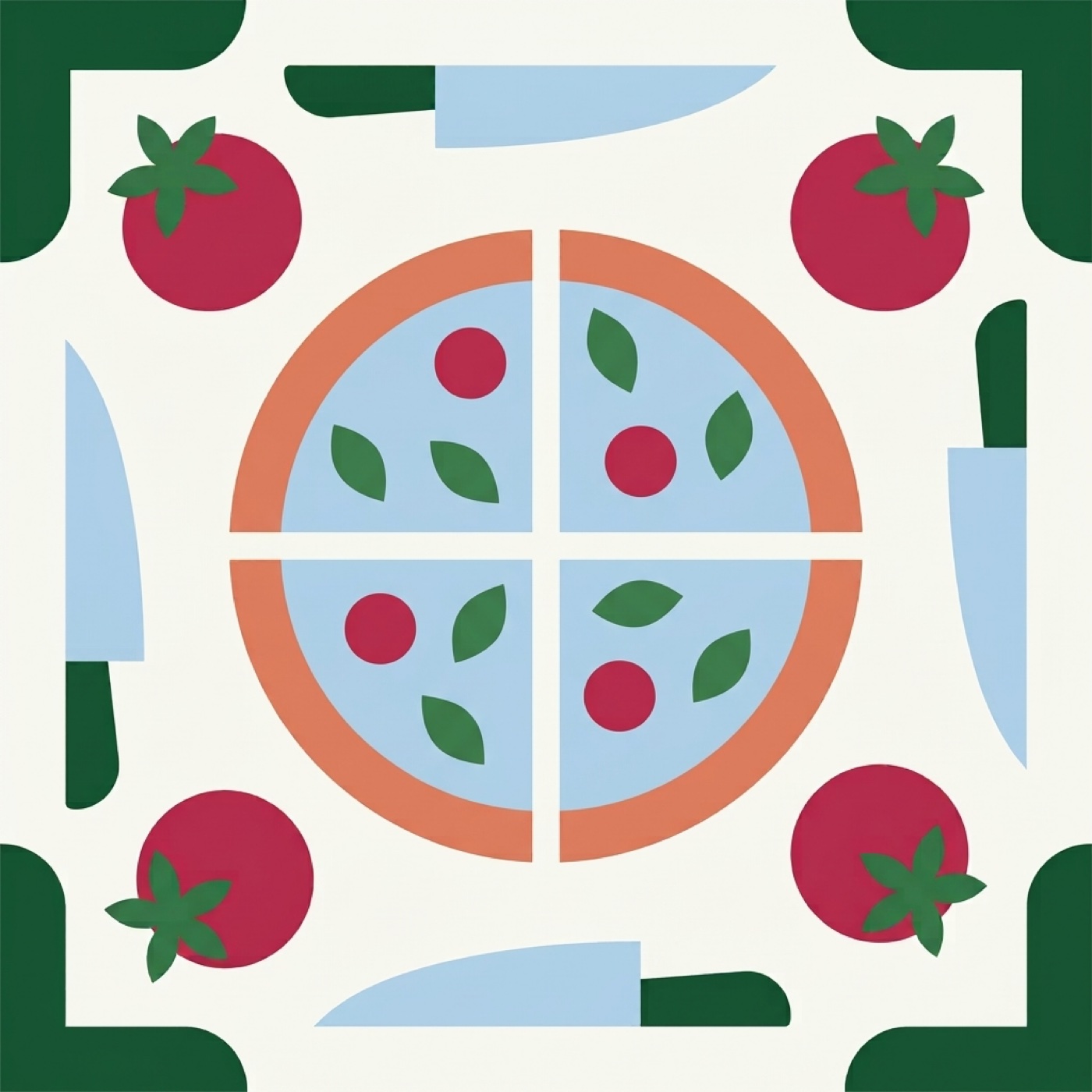 cuisine par Evan Lasdica — motif de carreau de ciment