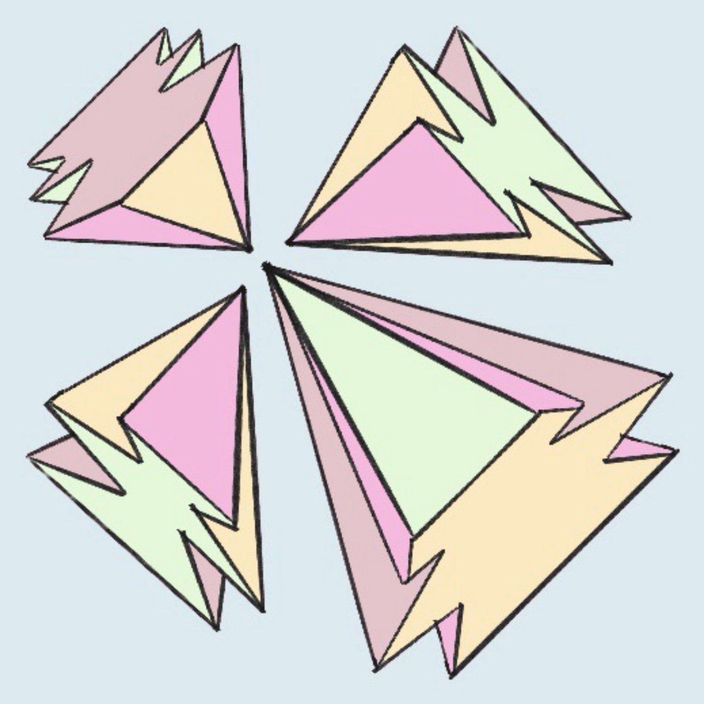 Plateformes volantes par Lucie Nivot — motif de carreau de ciment