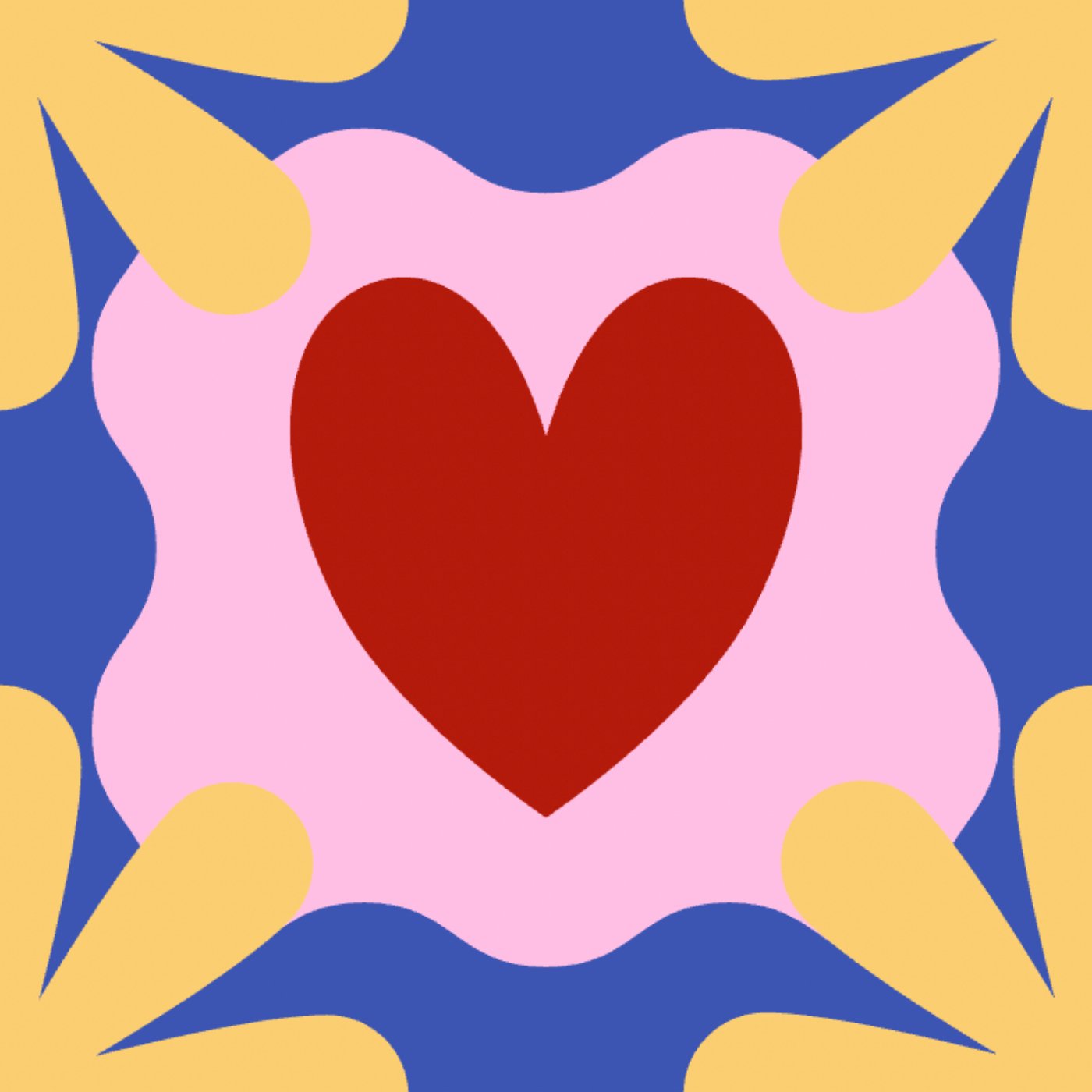 Amour partout par Jessica Pinard — motif de carreau de ciment
