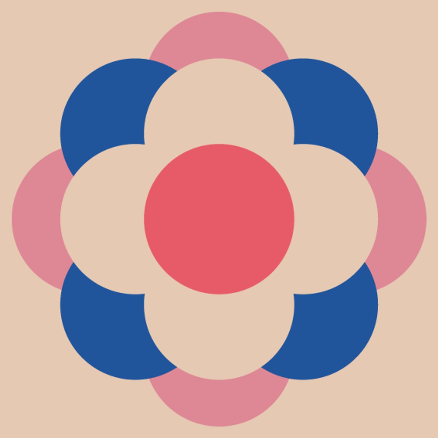 Cabine Flower Pop par Cabine — — motif de carreau de ciment